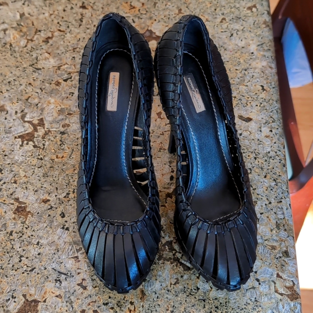 Report Signature Leather Platform Heels